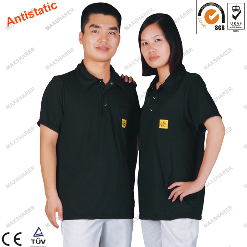 ESD Antistatic Cotton Polo T-shirt C0107 Made in Korea